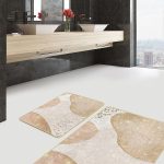 2'li Set Düz Renk Kahverengi 2'li Banyo & Mutfak Paspas Takımı Realhomes