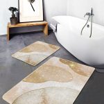 2'li Set Realhomes Özel Tasarım Modern  2'li Banyo & Mutfak Paspas Takımı Realhomes