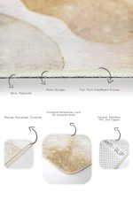 - PaspasTakimi-2li-Set1741-Gorsel-3 - Realhomes  2'li Set Gold - Krem Zeminde Kanvas Motifli Boyama Desenli Bohem Sade & Şık  2'li Banyo & Mutfak Paspas Takımı Realhomes