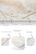 - PaspasTakimi-2li-Set1744-Gorsel-3 - Realhomes  2'li Set Gold - Krem Zeminde Boyama Motifli Modern Sanat Desenli Bohem Sade & Şık  2'li Banyo & Mutfak Paspas Takımı Realhomes