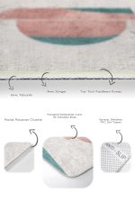 - PaspasTakimi-2li-Set1753-Gorsel-3 - Realhomes  2'li Set Turkuaz - Yavruağzı Zeminde Abstract Motifli Tablo Desenli Bohem Sade & Şık  2'li Banyo & Mutfak Paspas Takımı Realhomes