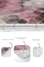 - PaspasTakimi-2li-Set1755-Gorsel-3 - Realhomes  2'li Set Pembe - Gri Zeminde Mozaik Motifli Geometrik Desenli Geometrik Klasik  2'li Banyo & Mutfak Paspas Takımı Realhomes