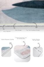 - PaspasTakimi-2li-Set1760-Gorsel-3 - Realhomes  2'li Set Lacivert - Mavi Zeminde Modern Sanat Motifli Tablo Desenli Bohem Sade & Şık  2'li Banyo & Mutfak Paspas Takımı Realhomes