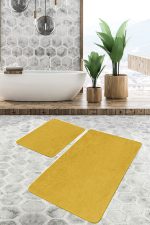 - PaspasTakimi-2li-Set1770-Gorsel-4 - Realhomes  2'li Set Düz Renk Hardal 2'li Banyo & Mutfak Paspas Takımı Realhomes