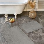 2'li Set Bej Zeminde Dokuma Halı Motifli Eskitme Desenli Eskitme Motifli Vintage  2'li Banyo & Mutfak Paspas Takımı Realhomes