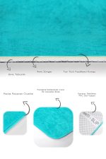 - PaspasTakimi-2li-Set438-Gorsel-3 - Realhomes  2'li Set Düz Renk Turkuaz 2'li Banyo & Mutfak Paspas Takımı Realhomes