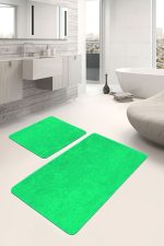 - PaspasTakimi-2li-Set444-Gorsel-4 - Realhomes  2'li Set Düz Renk Açık Yeşil 2'li Banyo & Mutfak Paspas Takımı Realhomes