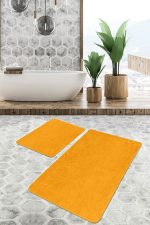 - PaspasTakimi-2li-Set446-Gorsel-4 - Realhomes 2'li Set Düz Renk Turuncu 2'li Banyo & Mutfak Paspas Takımı Realhomes