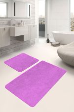 - PaspasTakimi-2li-Set449-Gorsel-1 - Realhomes  2'li Set Düz Renk Açık Pembe 2'li Banyo & Mutfak Paspas Takımı Realhomes