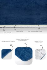 - PaspasTakimi-2li-Set450-Gorsel-3 - Realhomes 2'li Set Düz Renk Koyu Lacivert 2'li Banyo & Mutfak Paspas Takımı Realhomes