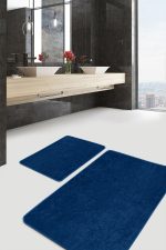 - PaspasTakimi-2li-Set450-Gorsel-4 - Realhomes 2'li Set Düz Renk Koyu Lacivert 2'li Banyo & Mutfak Paspas Takımı Realhomes