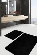 - PaspasTakimi-2li-Set451-Gorsel-4 - Realhomes  2'li Set Düz Renk Siyah 2'li Banyo & Mutfak Paspas Takımı Realhomes