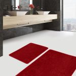 2'li Set Mavi Zeminde Otantik Motifli Geleneksel Desenli Geometrik Etnik Motifler  2'li Banyo & Mutfak Paspas Takımı Realhomes