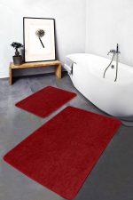 - PaspasTakimi-2li-Set452-Gorsel-5 - Realhomes  2'li Set Düz Renk Bordo 2'li Banyo & Mutfak Paspas Takımı Realhomes