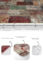 - PaspasTakimi-2li-Set483-Gorsel-3 - Realhomes  2'li Set Çok Renki Zeminde Patchwork Motifli Eskitme Desenli Etnik Motifler Vintage  2'li Banyo & Mutfak Paspas Takımı Realhomes