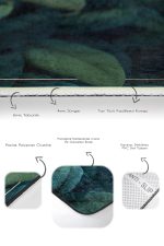 - PaspasTakimi-2li-Set491-Gorsel-3 - Realhomes  2'li Set Koyu Lacivert Zeminde Çerçeve Motifli Koyu Yapraklı Desenli Floral Summer & Fresh  2'li Banyo & Mutfak Paspas Takımı Realhomes