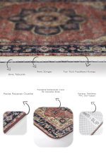 2'li Set Renkli Zeminde Kilim Motifli Hereke Desenli Avangarde Etnik Motifler  2'li Banyo & Mutfak Paspas Takımı Realhomes