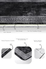 - PaspasTakimi-2li-Set496-Gorsel-3 - Realhomes 2'li Set Siyah Zeminde Çerçeve Motifli Geometrik Desenli Eskitme Motifli Klasik 2'li Banyo & Mutfak Paspas Takımı Realhomes
