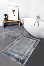 - PaspasTakimi-2li-Set500-Gorsel-2 - Realhomes  2'li Set Renkli Zeminde Çerçeve Motifli Eskitme Desenli Eskitme Motifli Klasik  2'li Banyo & Mutfak Paspas Takımı Realhomes