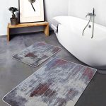 2'li Set Otantik Zeminde Pers Motifli Dokuma Desenli Avangarde Etnik Motifler  2'li Banyo & Mutfak Paspas Takımı Realhomes