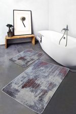 - PaspasTakimi-2li-Set511-Gorsel - Realhomes  2'li Set Renkli Zeminde Halı Motifli Modern Desenli Eskitme Motifli Klasik  2'li Banyo & Mutfak Paspas Takımı Realhomes