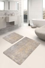 - PaspasTakimi-2li-Set512-Gorsel-1 - Realhomes 2'li Set Renkli Zeminde Halı Motifli Modern Desenli Eskitme Motifli Vintage 2'li Banyo & Mutfak Paspas Takımı Realhomes