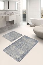 - PaspasTakimi-2li-Set513-Gorsel - Realhomes 2'li Set Renkli Zeminde Halı Motifli Modern Desenli Klasik Vintage 2'li Banyo & Mutfak Paspas Takımı Realhomes