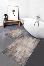 - PaspasTakimi-2li-Set514-Gorsel-2 - Realhomes  2'li Set Renkli Zeminde Halı Motifli Modern Desenli Eskitme Motifli Vintage  2'li Banyo & Mutfak Paspas Takımı Realhomes