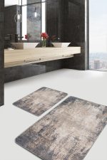 - PaspasTakimi-2li-Set514-Gorsel-4 - Realhomes  2'li Set Renkli Zeminde Halı Motifli Modern Desenli Eskitme Motifli Vintage  2'li Banyo & Mutfak Paspas Takımı Realhomes