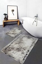 - PaspasTakimi-2li-Set519-Gorsel-1 - Realhomes  2'li Set Renkli Zeminde Kilim Motifli Baklava Desenli Etnik Motifler Vintage  2'li Banyo & Mutfak Paspas Takımı Realhomes