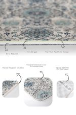 - PaspasTakimi-2li-Set531-Gorsel-3 - Realhomes 2'li Set Bej - Mavi Zeminde Artdeco Motifli Geleneksel Desenli Etnik Motifler Vintage 2'li Banyo & Mutfak Paspas Takımı Realhomes