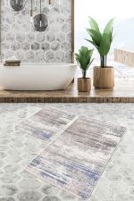 - PaspasTakimi-2li-Set536-Gorsel-1 - Realhomes  2'li Set Düz Zeminde Halı Motifli Çizik Desenli Eskitme Motifli Sade & Şık  2'li Banyo & Mutfak Paspas Takımı Realhomes