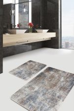 - PaspasTakimi-2li-Set541-Gorsel-2 - Realhomes  2'li Set Krem Zeminde Antik Motifli Eskitme Desenli Eskitme Motifli Klasik  2'li Banyo & Mutfak Paspas Takımı Realhomes