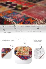 - PaspasTakimi-2li-Set566-Gorsel-3 - Realhomes 2'li Set Kırmızı Zeminde Patchwork Motifli Geleneksel Desenli Vintage Etnik Motifler 2'li Banyo & Mutfak Paspas Takımı Realhomes