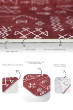 - PaspasTakimi-2li-Set569-Gorsel-3 - Realhomes  2'li Set Kırmızı Zeminde Etnik Motifli Tribal Desenli Etnik Motifler Geometrik  2'li Banyo & Mutfak Paspas Takımı Realhomes