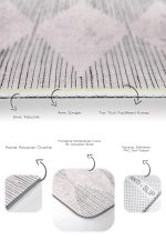 - PaspasTakimi-2li-Set575-Gorsel-3 - Realhomes 2'li Set Krem Zeminde Geometrik Motifli Tribal Desenli Geometrik Klasik 2'li Banyo & Mutfak Paspas Takımı Realhomes