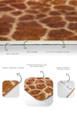 - PaspasTakimi-2li-Set578-Gorsel-3 - Realhomes 2'li Set Kahverengi Zeminde Zürafa Motifli Kürk Desenli Sade & Şık Klasik 2'li Banyo & Mutfak Paspas Takımı Realhomes