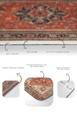 - PaspasTakimi-2li-Set585-Gorsel-3 - Realhomes 2'li Set Kırmızı Zeminde Geleneksel Motifli Pers Desenli Avangarde Vintage 2'li Banyo & Mutfak Paspas Takımı Realhomes