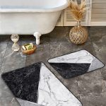 2'li Set Kahverengi Zeminde Zürafa Motifli Post Desenli Sade & Şık Klasik  2'li Banyo & Mutfak Paspas Takımı Realhomes