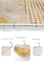 - PaspasTakimi-2li-Set589-Gorsel-3 - Realhomes  2'li Set Gold Zeminde Geometrik Motifli Kazayağı Desenli Geometrik Klasik  2'li Banyo & Mutfak Paspas Takımı Realhomes