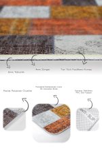 - PaspasTakimi-2li-Set590-Gorsel-3 - Realhomes  2'li Set Kırkyama Zeminde Patchwork Motifli Etnik Desenli Klasik Vintage  2'li Banyo & Mutfak Paspas Takımı Realhomes