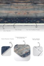 - PaspasTakimi-2li-Set594-Gorsel-3 - Realhomes 2'li Set Lacivert Zeminde Antik Motifli Geleneksel Desenli Vintage Etnik Motifler 2'li Banyo & Mutfak Paspas Takımı Realhomes