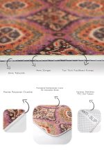 - PaspasTakimi-2li-Set602-Gorsel-3 - Realhomes 2'li Set Pembe Zeminde İkat Motifli Yöresel Desenli Avangarde Vintage 2'li Banyo & Mutfak Paspas Takımı Realhomes