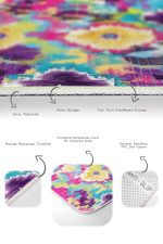 - PaspasTakimi-2li-Set605-Gorsel-3 - Realhomes  2'li Set Çok Renkli Zeminde İkat Motifli Geleneksel Desenli Klasik Modern  2'li Banyo & Mutfak Paspas Takımı Realhomes