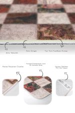 - PaspasTakimi-2li-Set607-Gorsel-3 - Realhomes  2'li Set Bej Zeminde Patchwork Motifli Çiçek Desenli Vintage Klasik  2'li Banyo & Mutfak Paspas Takımı Realhomes