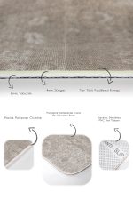 - PaspasTakimi-2li-Set608-Gorsel-3 - Realhomes  2'li Set Bej Zeminde Patchwork Motifli Çiçek Desenli Eskitme Motifli Vintage  2'li Banyo & Mutfak Paspas Takımı Realhomes