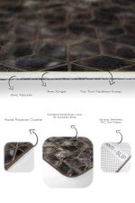 - PaspasTakimi-2li-Set611-Gorsel-3 - Realhomes 2'li Set Siyah - Füme Zeminde Geometrik Motifli Mozaik Desenli Geometrik Klasik 2'li Banyo & Mutfak Paspas Takımı Realhomes