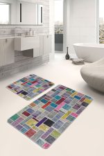 - PaspasTakimi-2li-Set622-Gorsel-1 - Realhomes  2'li Set Anadolu Zeminde Patchwork Motifli Yöresel Desenli Vintage Sade & Şık  2'li Banyo & Mutfak Paspas Takımı Realhomes