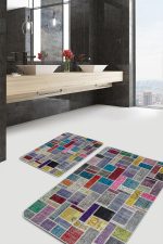 - PaspasTakimi-2li-Set622-Gorsel-5 - Realhomes  2'li Set Anadolu Zeminde Patchwork Motifli Yöresel Desenli Vintage Sade & Şık  2'li Banyo & Mutfak Paspas Takımı Realhomes