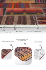 - PaspasTakimi-2li-Set638-Gorsel-3 - Realhomes 2'li Set Kırmızı Zeminde Patchwork Motifli Etnik Desenli Vintage Klasik 2'li Banyo & Mutfak Paspas Takımı Realhomes